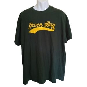 Gildan Green Bay Short Sleeve Cotton T-shirt Size Men's XL